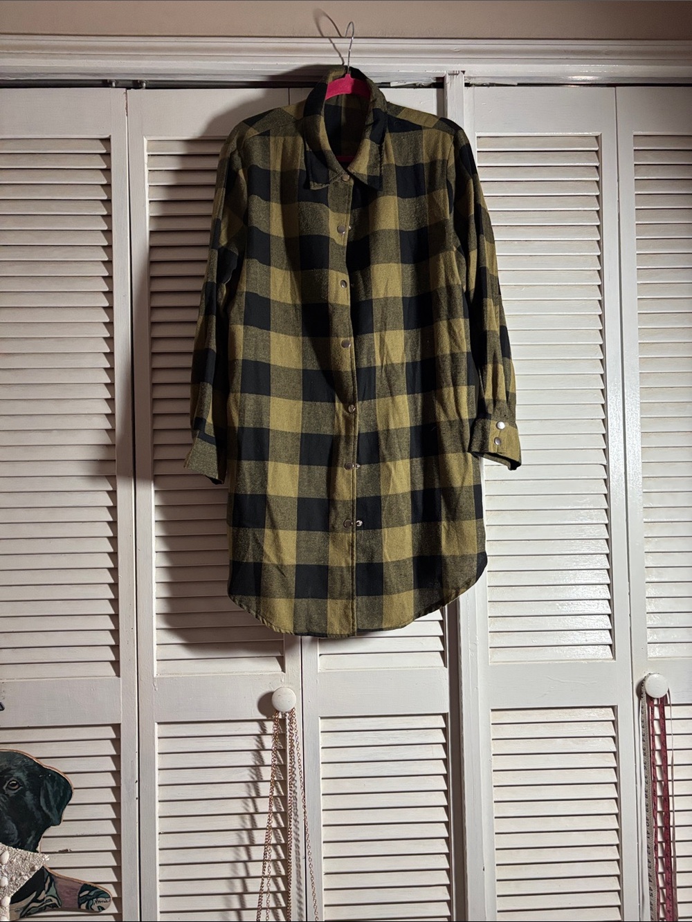 Olive & Black Buffalo Check Dress